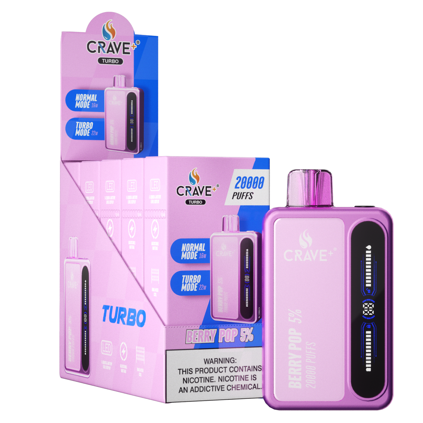 Crave Turbo 20000 Puff – Berry Pop
