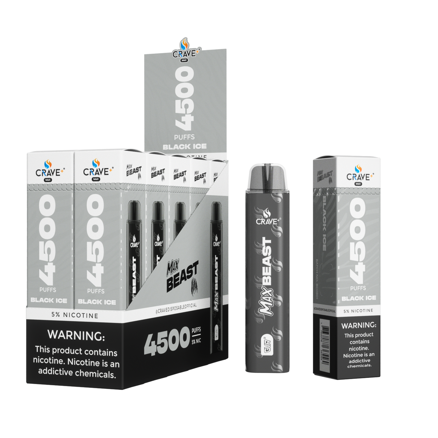 Crave Beast 4500 Puff – Black Ice