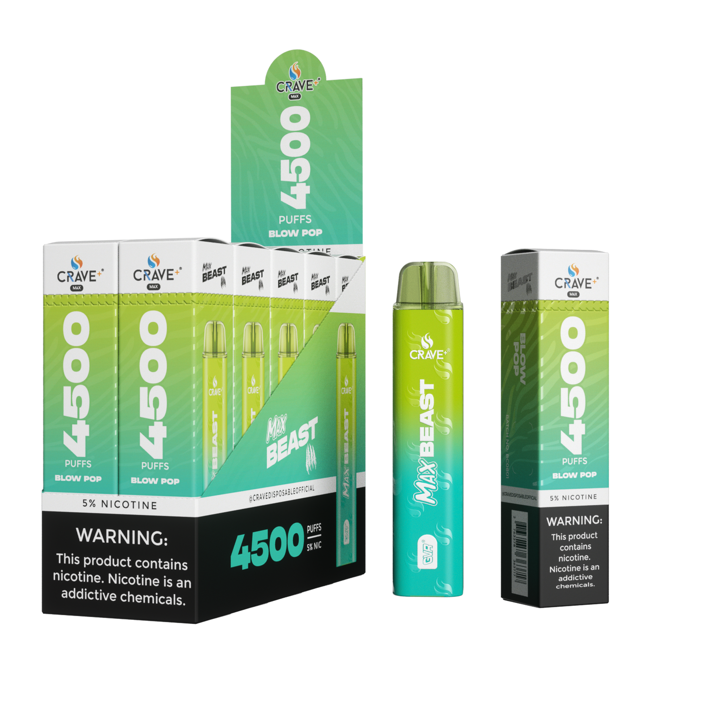 Crave Beast 4500 Puff – Blow Pop