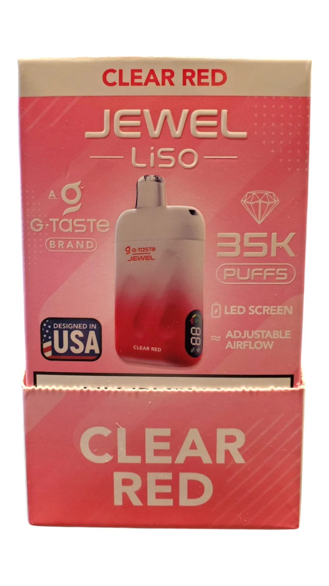 Gtaste Jewel Liso 35000 Puff Clear Red Vape Dawgs Gtaste Jewel Liso 35000 Puff Clear Red Vape Dawgs