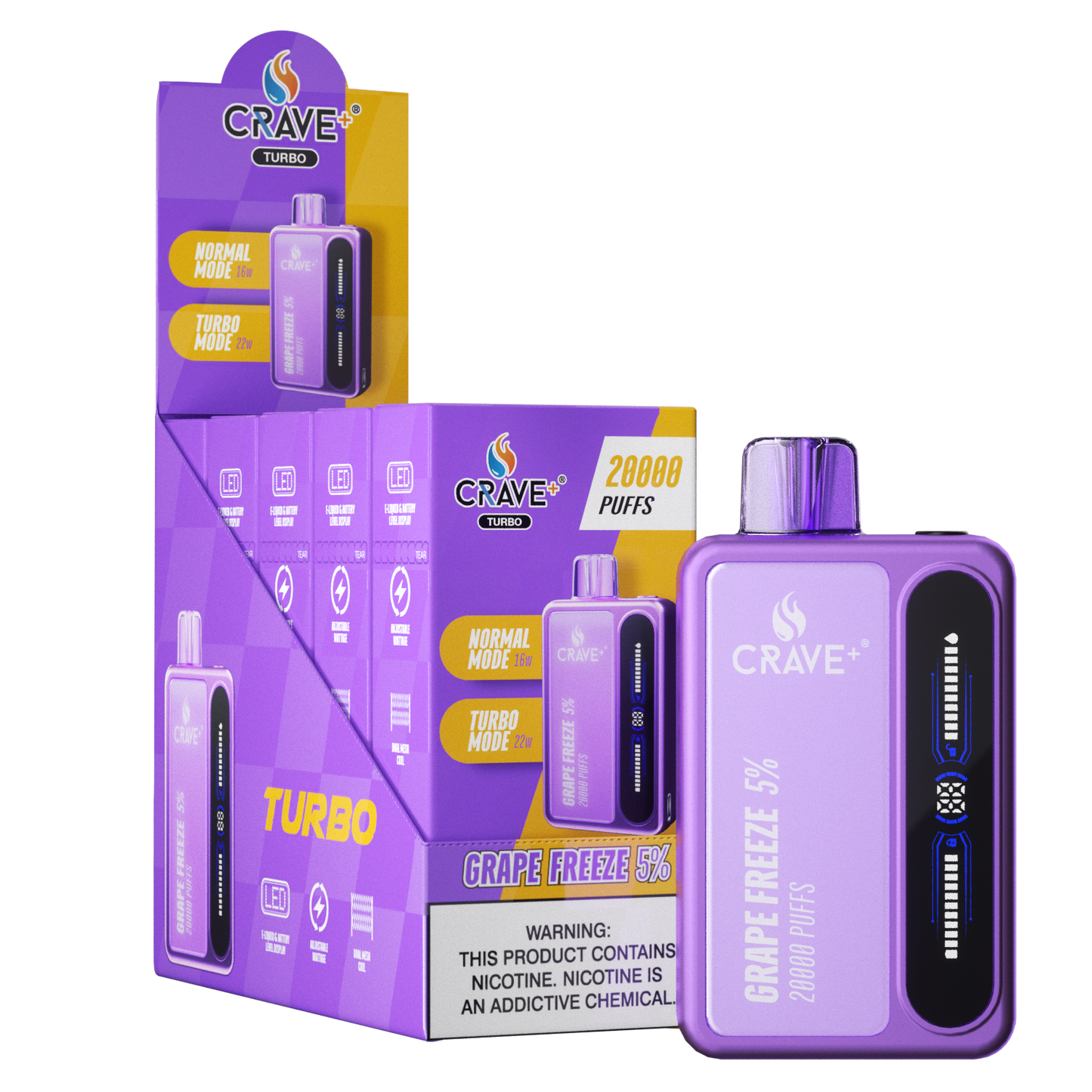 Crave Turbo 20000 Puff – Grape Freeze