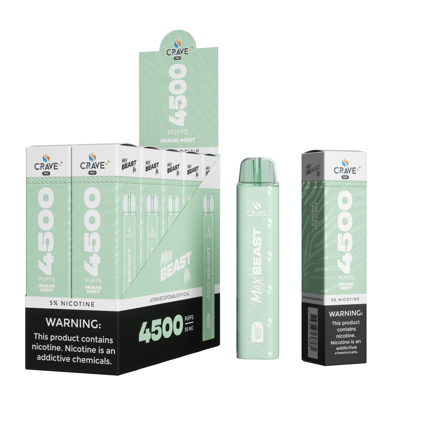 Crave Beast 4500 Puff – Miami Mint