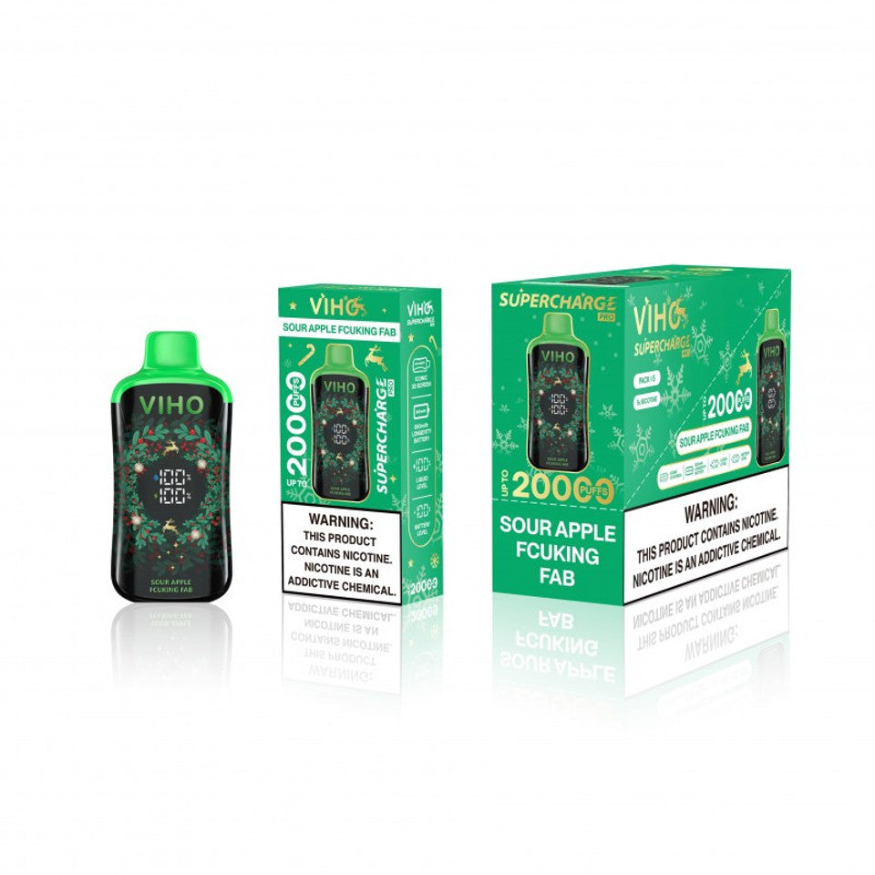 Viho Supercharge Pro 20000 Puff – Sour Apple Fcuking Fab