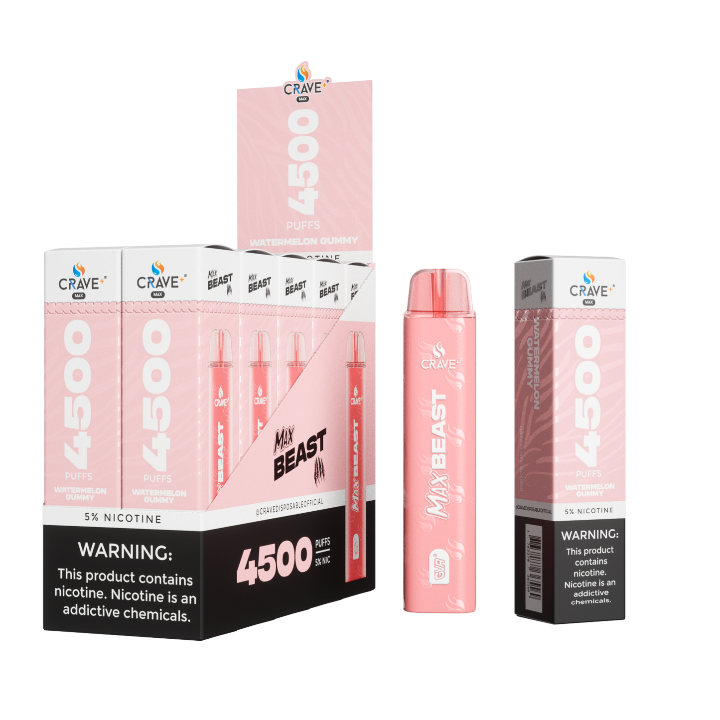 Crave Beast 4500 Puff – Watermelon Gummy