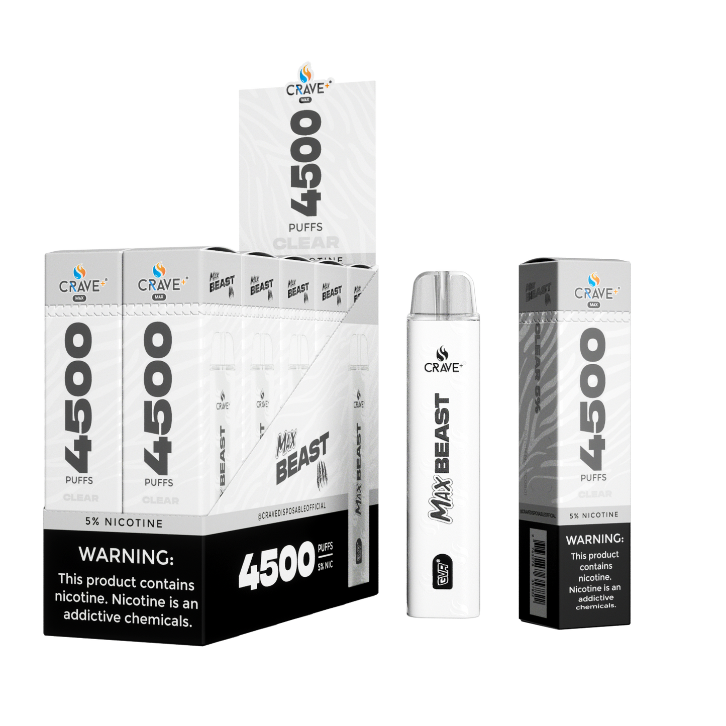 Crave Beast 4500 Puff – Clear 5%