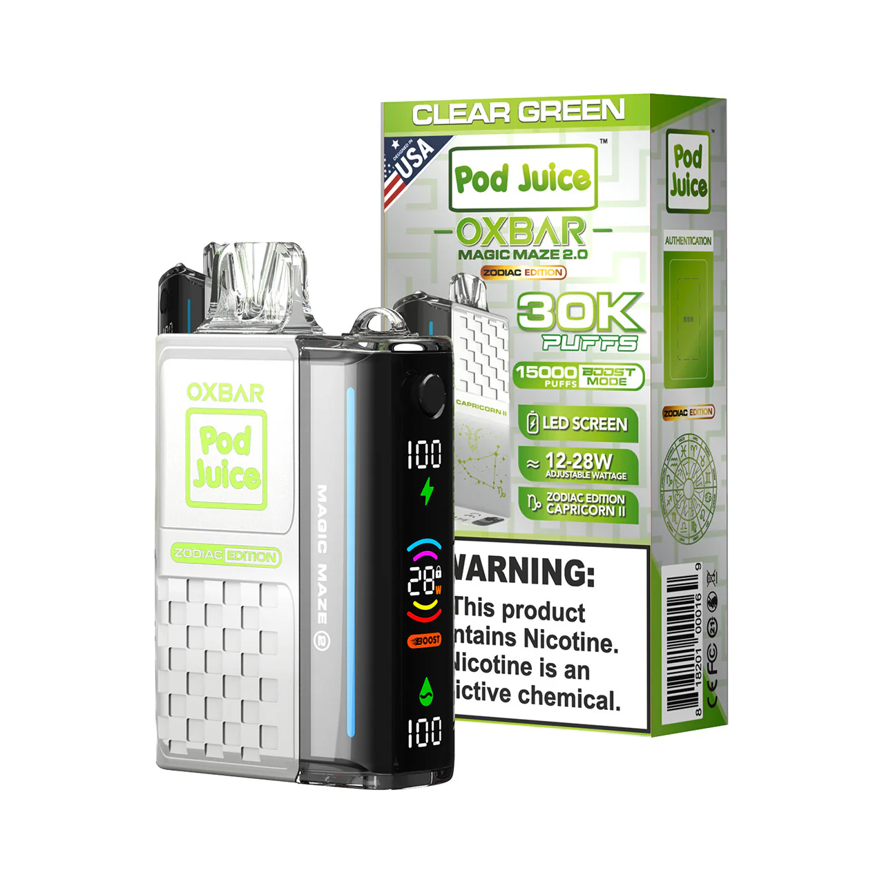 OXBAR 30K Puff – Clear Green