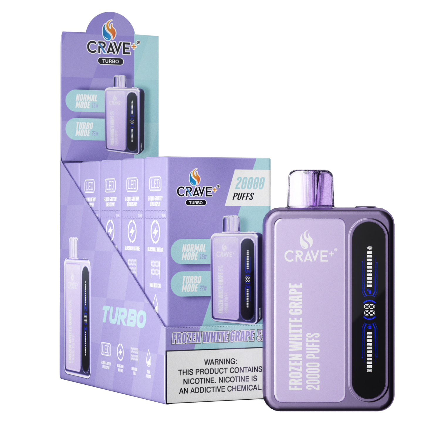 Crave Turbo 20000 Puff – Frozen White Grape