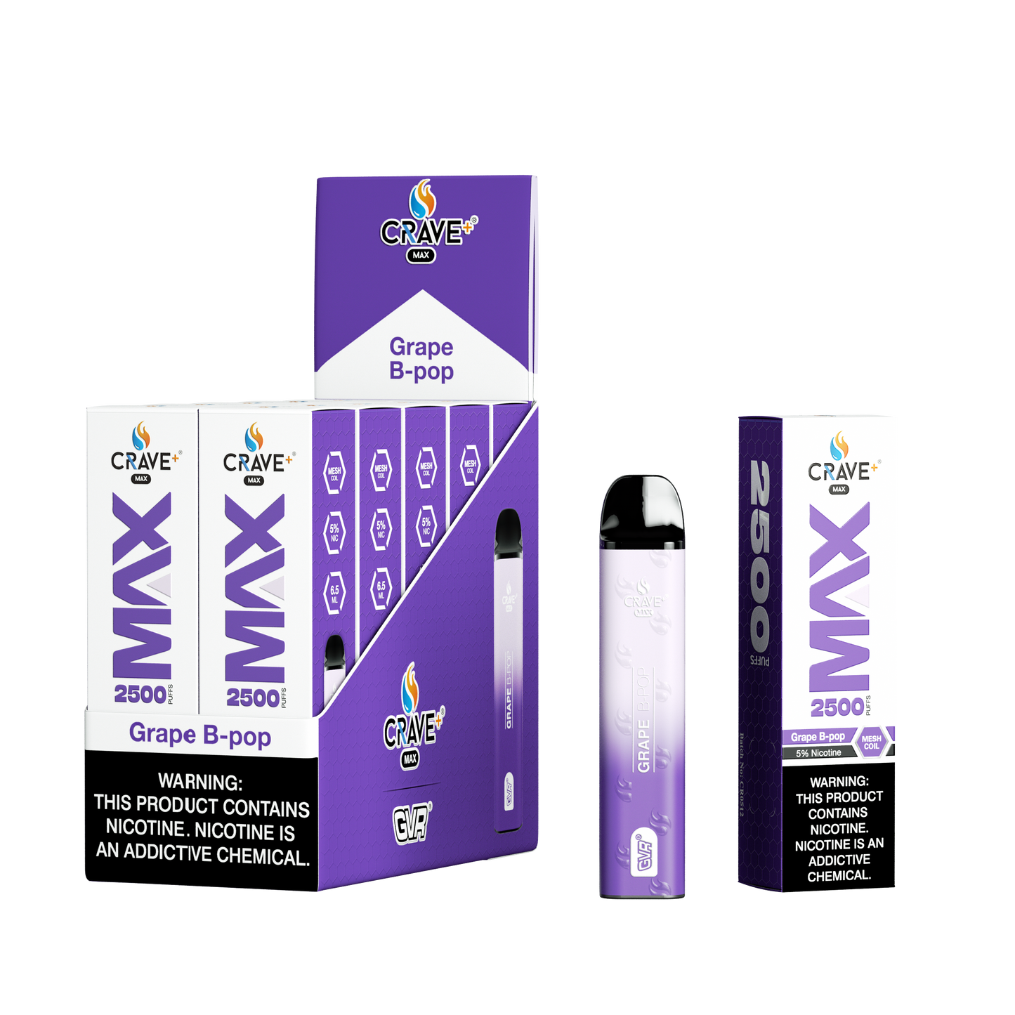 Crave Max 25000 Puff –  Grape B-Pop