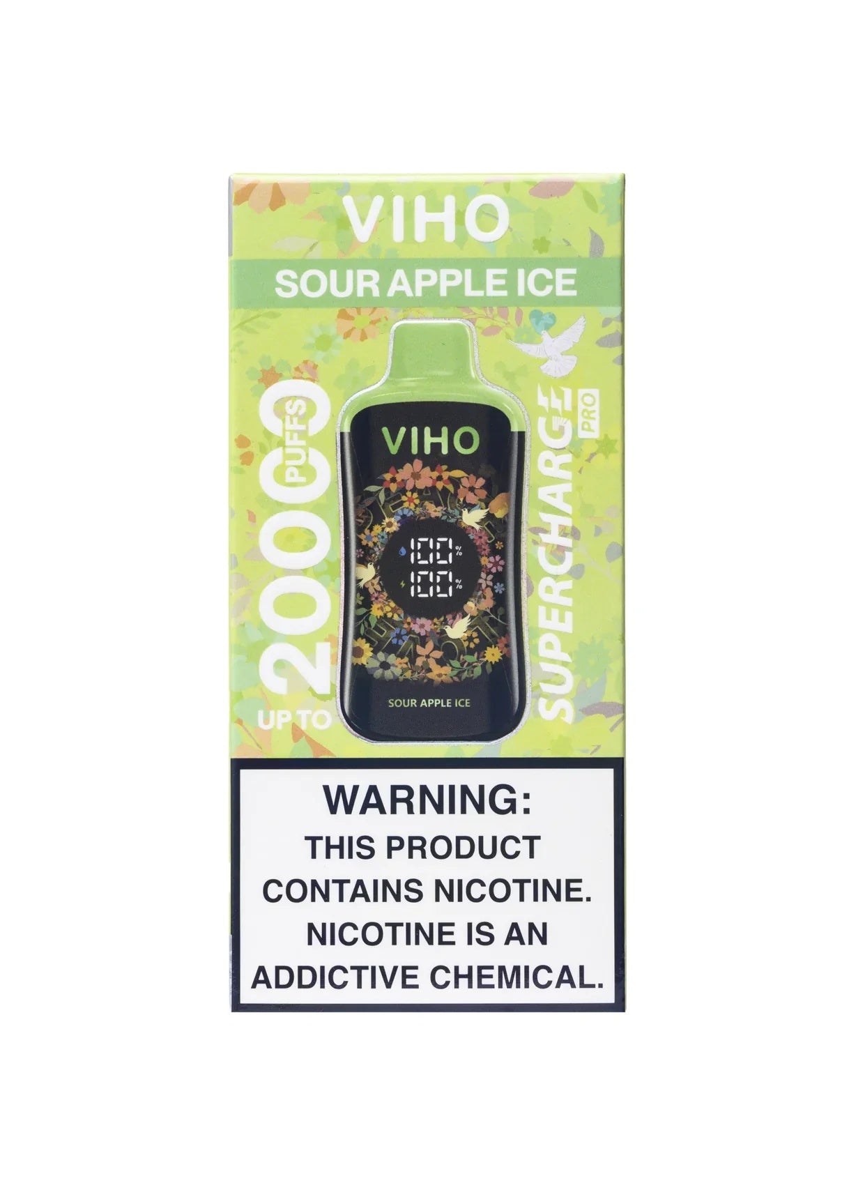 Viho Supercharge Pro 20000 Puff – Sour Apple Ice