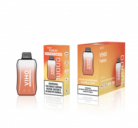 Viho Turbo 10000 Puff – Sour Raspberry Bubble Gum